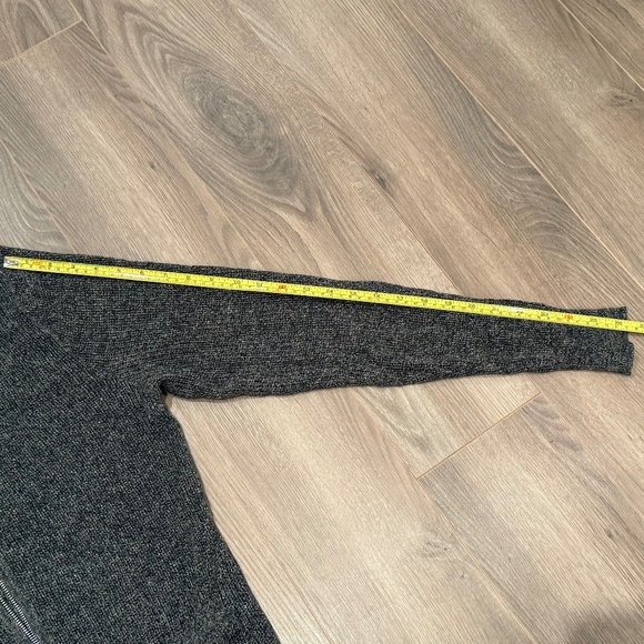 All Saints men's gray open knit cardigan with zipper, size L - Picture 7 of 8